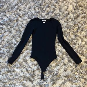Babaton Black Long Sleeve Bodysuit